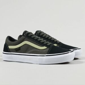 vans green colorblock suede old skool shoes, 8